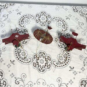 Vintage Christmas flying machine ornaments